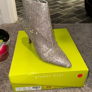 Brand new, never been worn rhinestone booties